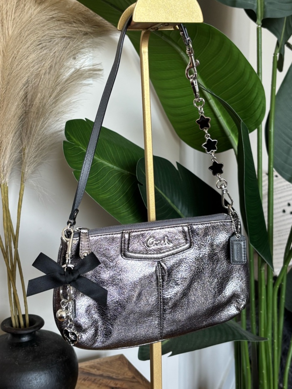 🩶🖤🥀Y2K COACH Ashley Large Wristlet Mini Bag🥀🖤🩶